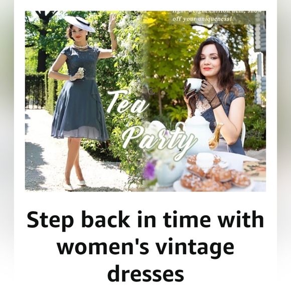 Lace Top Ruffle Cocktail Swing Dress #1004 - Picture 6 of 11